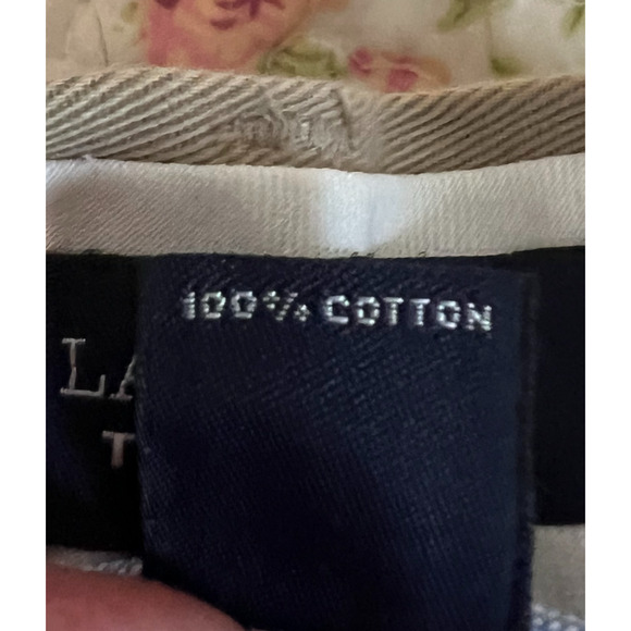 Lands End Mens Pants size 33" Tan Straight Leg Classic Chino Pockets Cotton - Picture 8 of 9